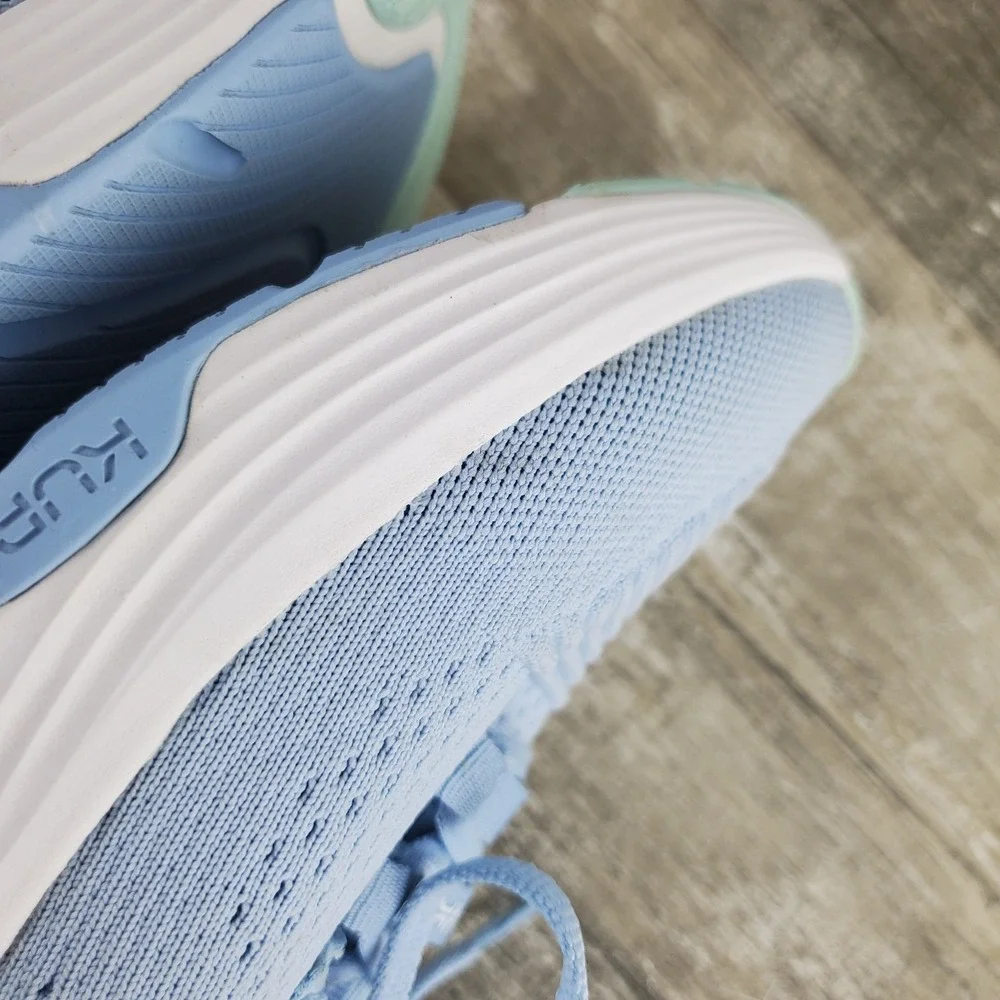 KURU Atom 2 Womens Shoes Sz 11 W Running Mist Blue Bright White Lace Up Sneakers